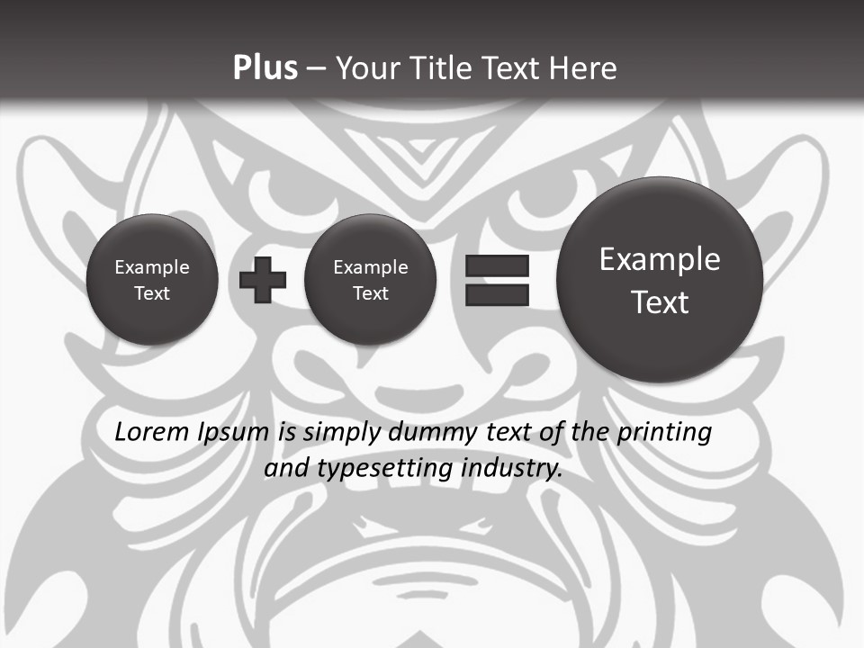 A Black And White Image Of A Demon Face PowerPoint Template