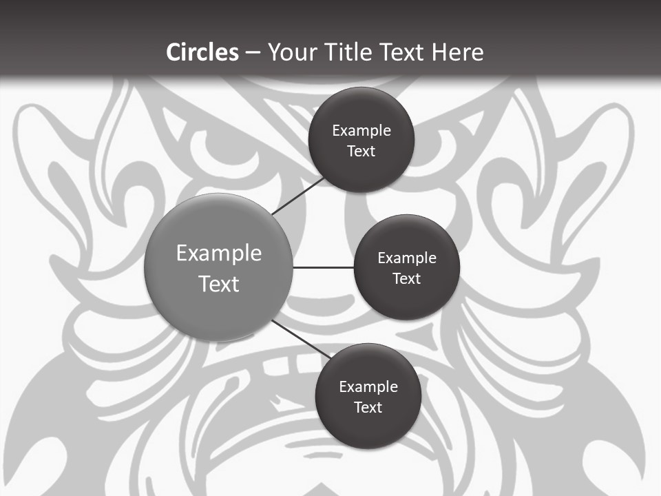 A Black And White Image Of A Demon Face PowerPoint Template