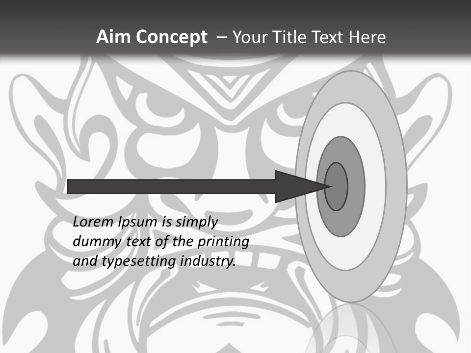 A Black And White Image Of A Demon Face PowerPoint Template