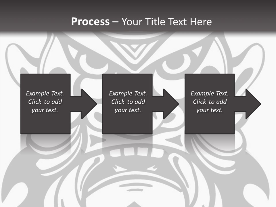 A Black And White Image Of A Demon Face PowerPoint Template