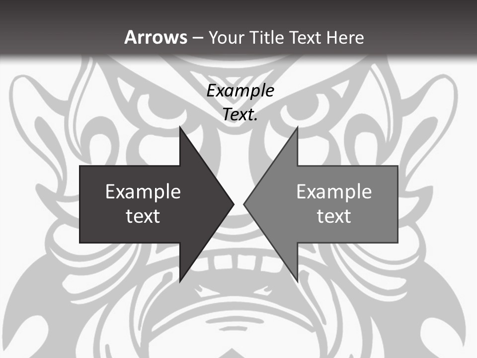 A Black And White Image Of A Demon Face PowerPoint Template