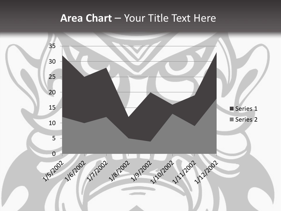 A Black And White Image Of A Demon Face PowerPoint Template