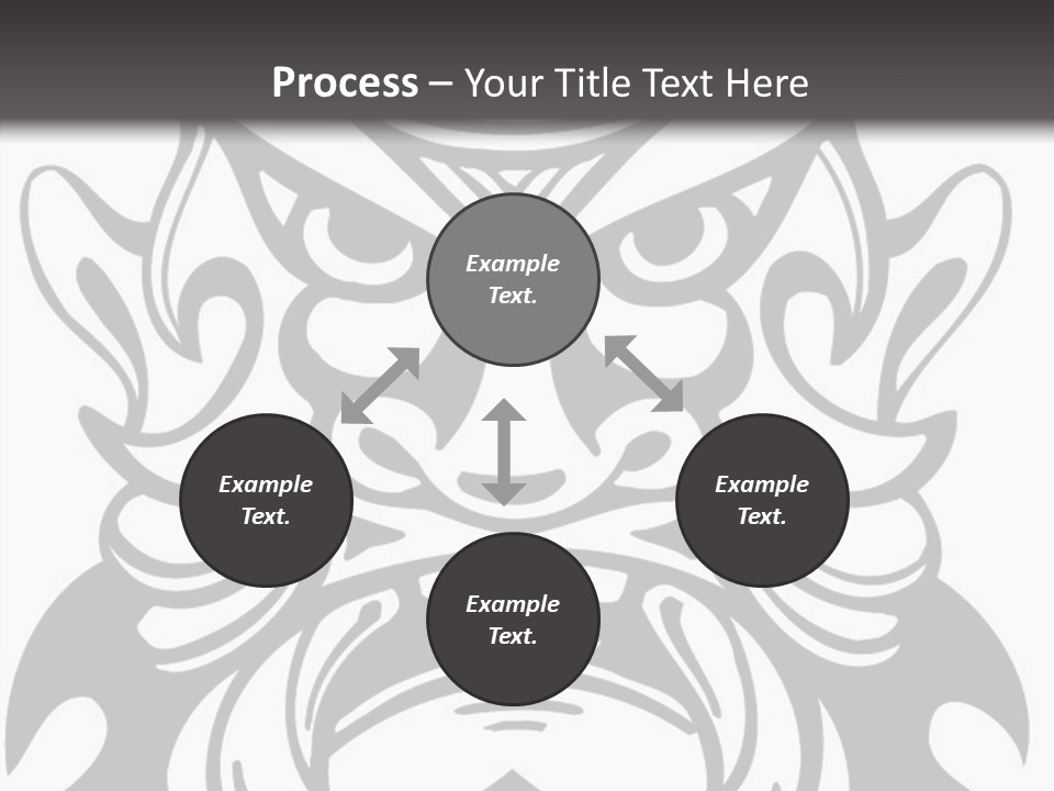 A Black And White Image Of A Demon Face PowerPoint Template