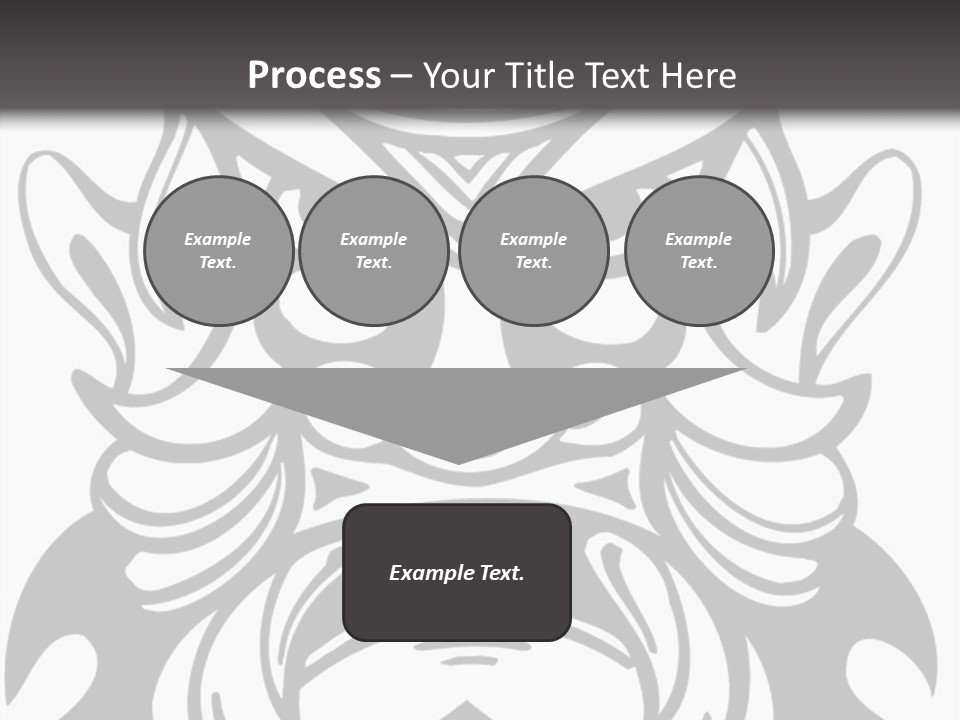 A Black And White Image Of A Demon Face PowerPoint Template