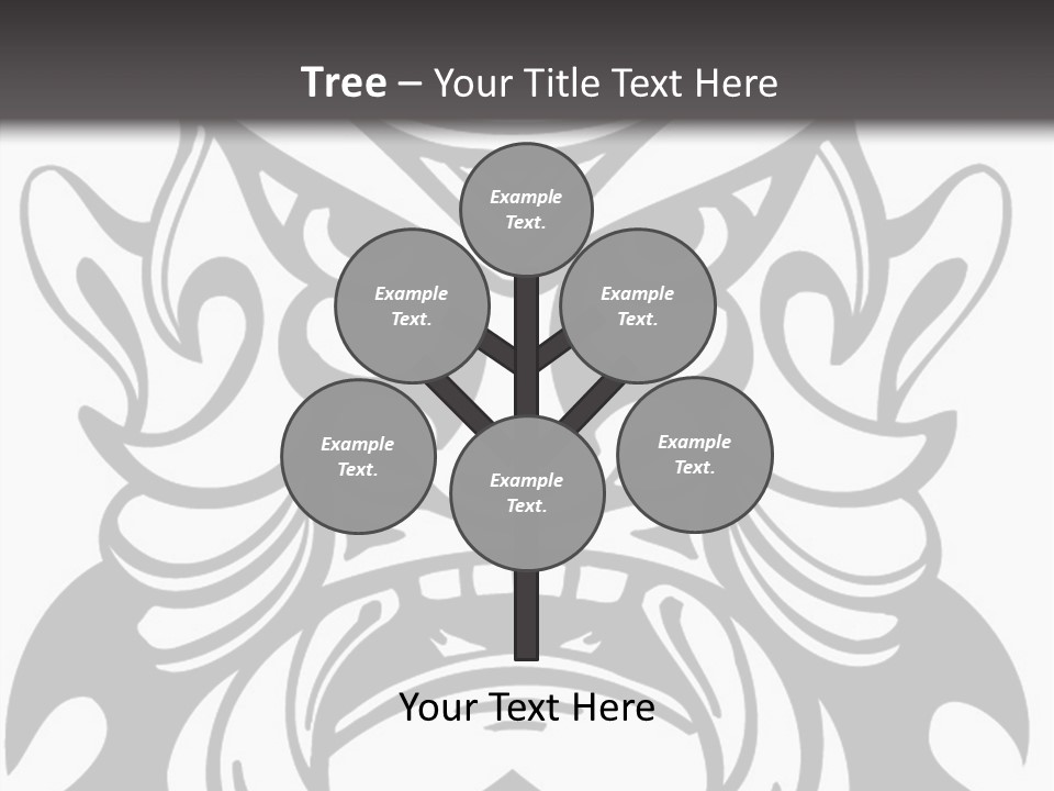 A Black And White Image Of A Demon Face PowerPoint Template