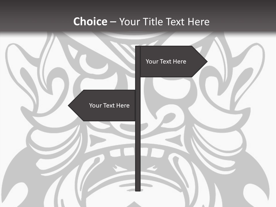 A Black And White Image Of A Demon Face PowerPoint Template