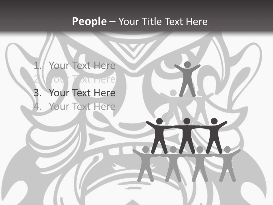 A Black And White Image Of A Demon Face PowerPoint Template