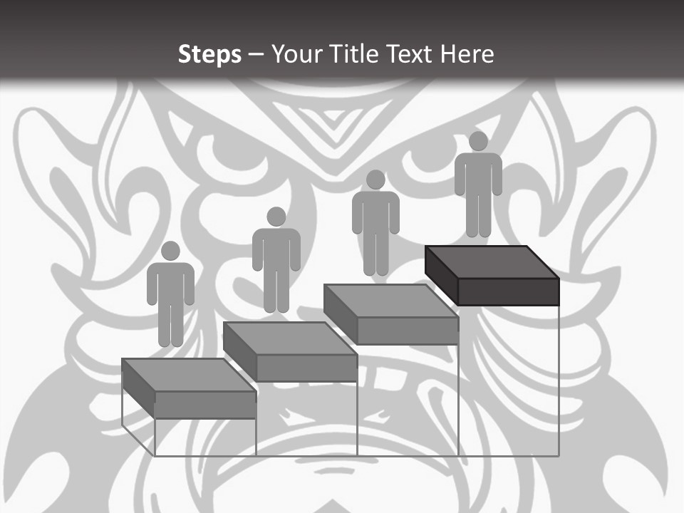 A Black And White Image Of A Demon Face PowerPoint Template