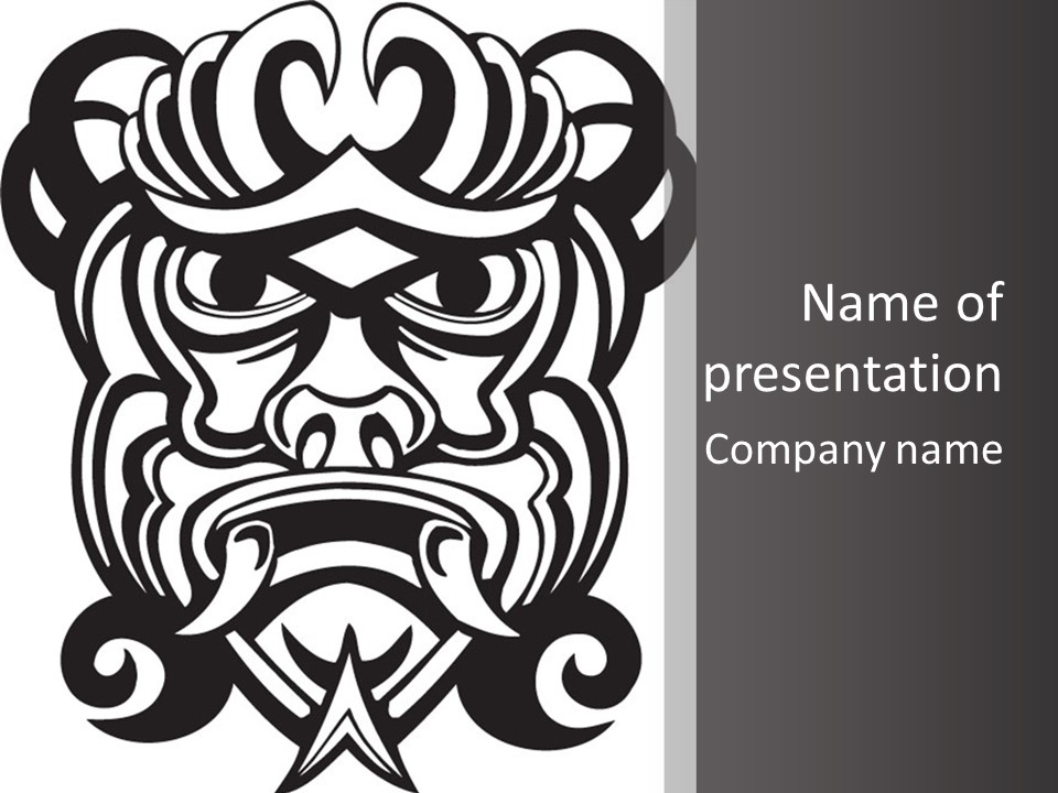 Antique Traditional Black PowerPoint Template