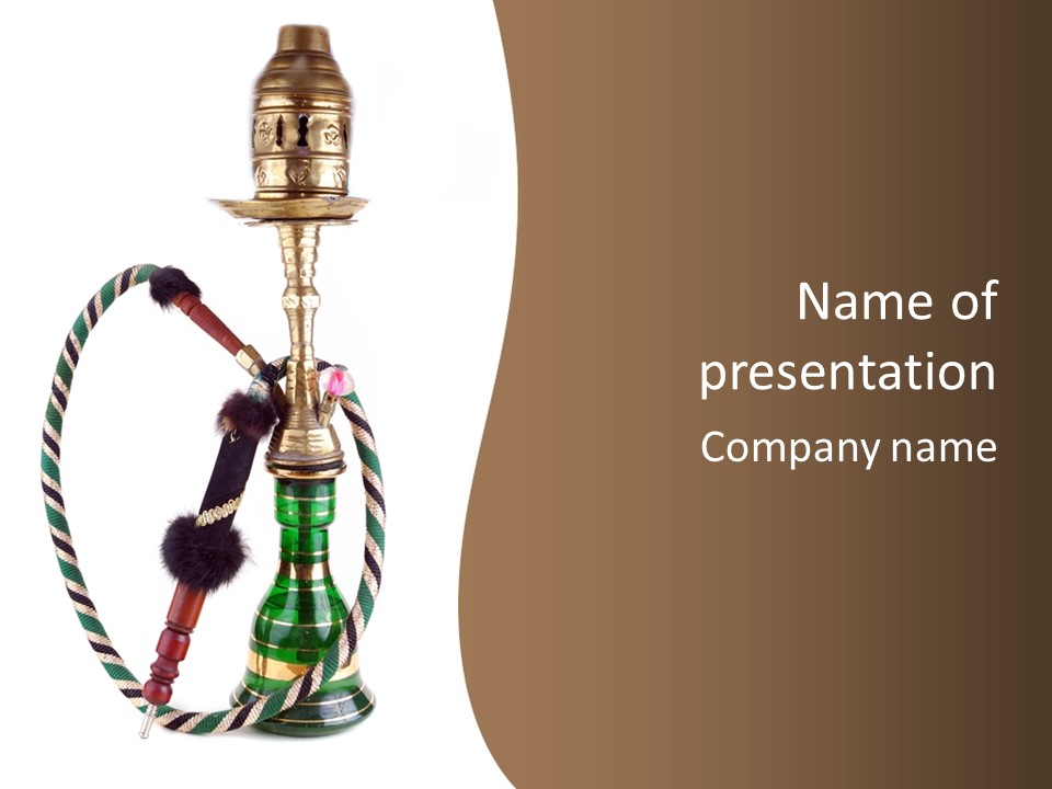 Metal Hookah Cancer PowerPoint Template