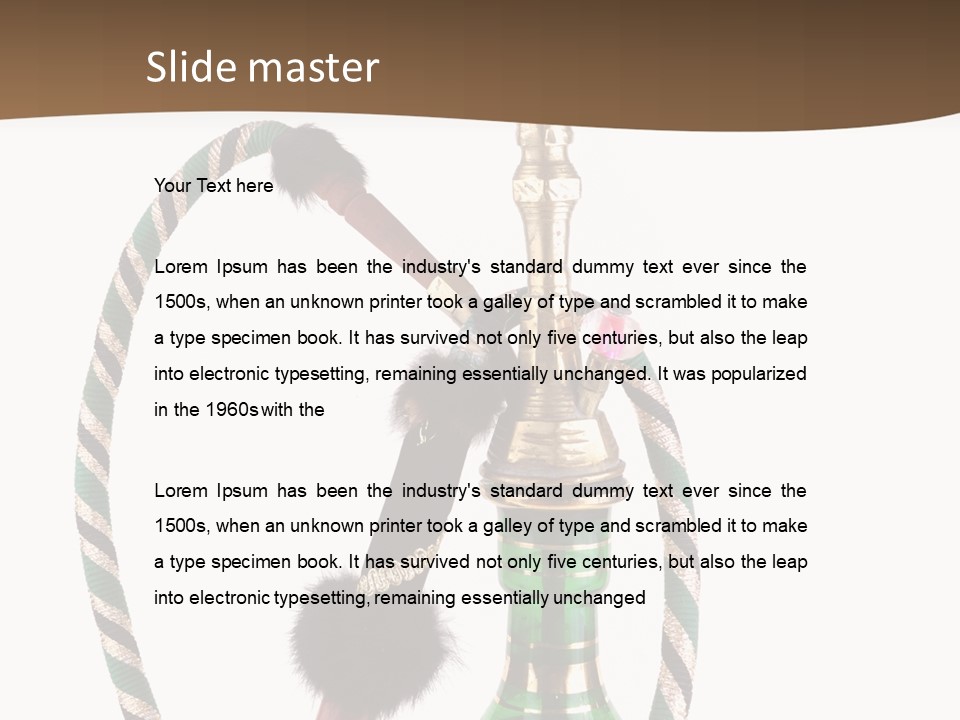 Metal Hookah Cancer PowerPoint Template