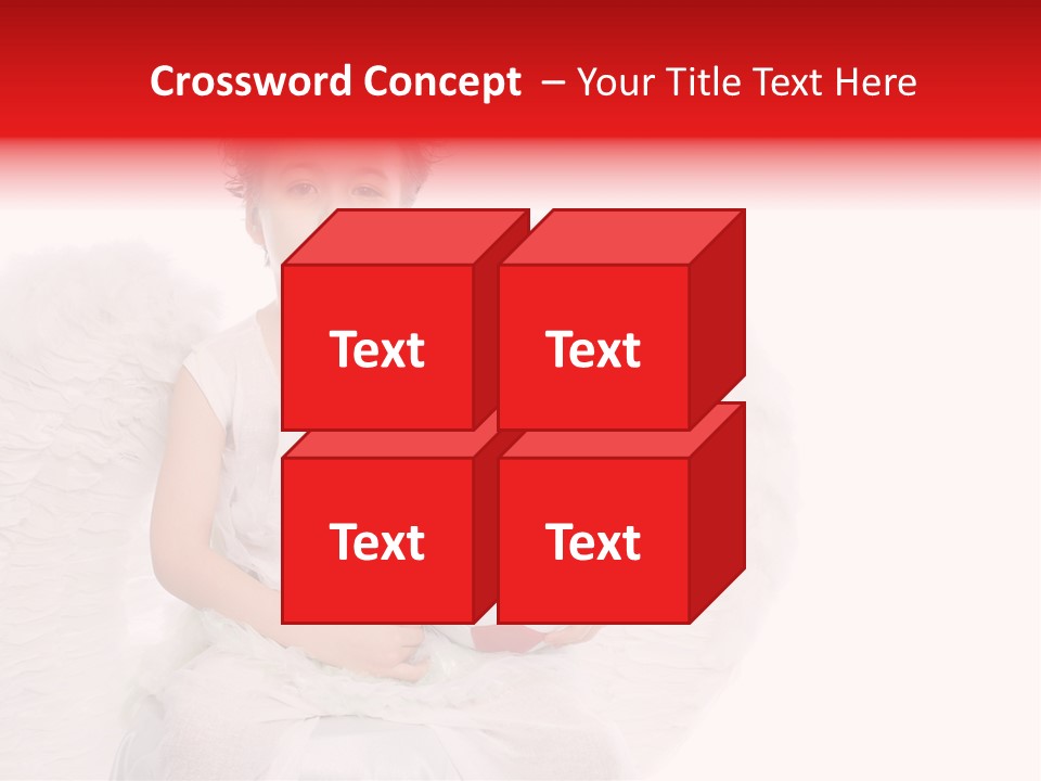 Child Wings Boy PowerPoint Template