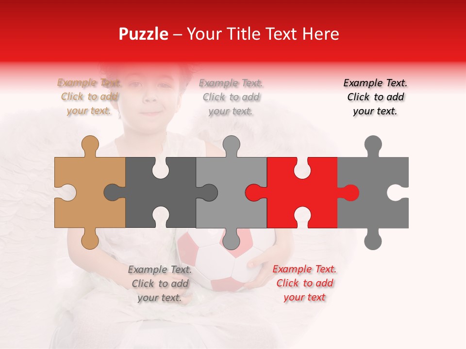 Child Wings Boy PowerPoint Template