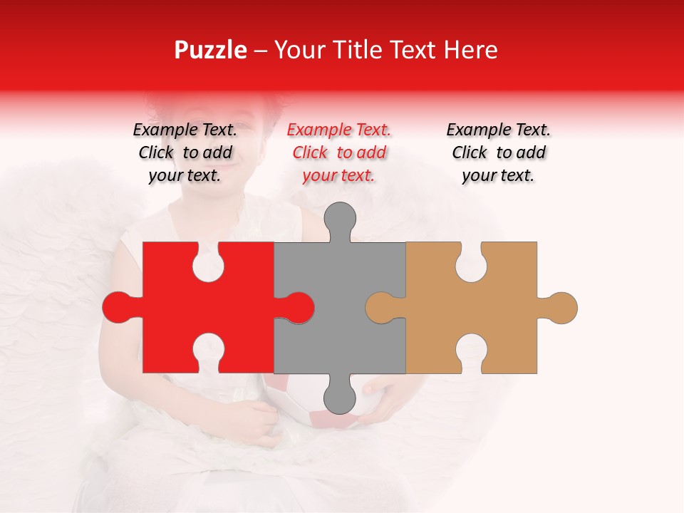 Child Wings Boy PowerPoint Template