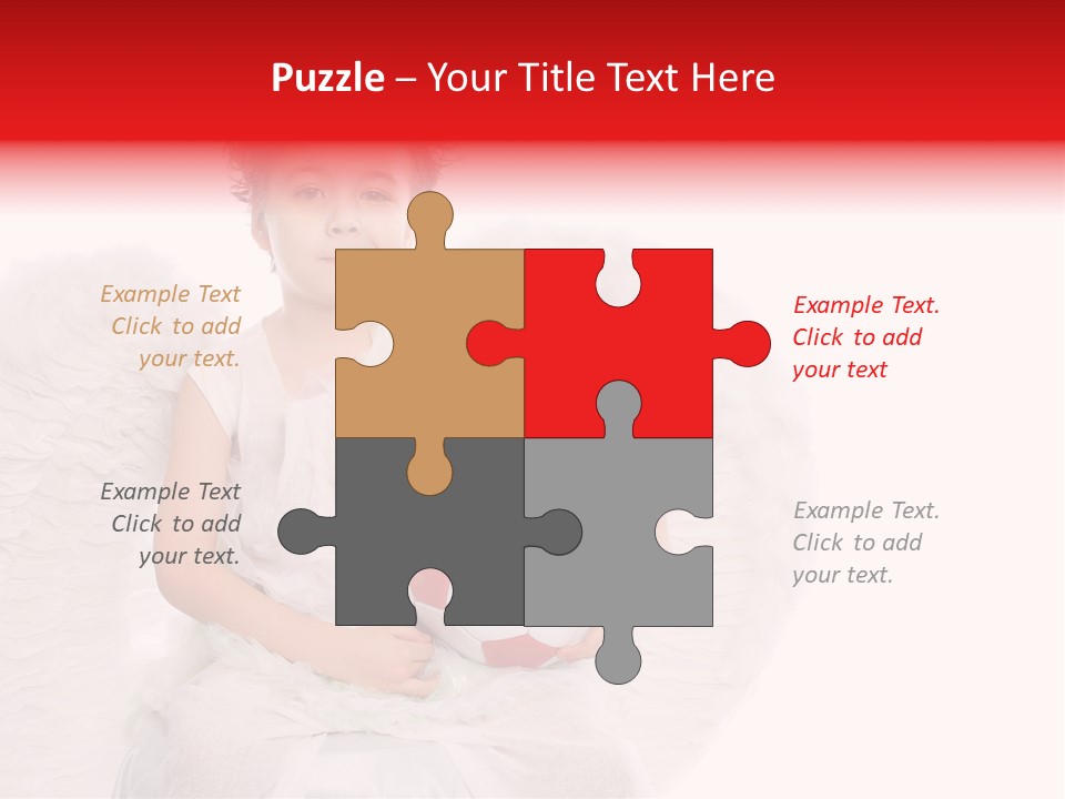 Child Wings Boy PowerPoint Template