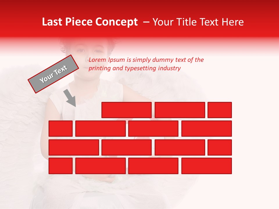 Child Wings Boy PowerPoint Template