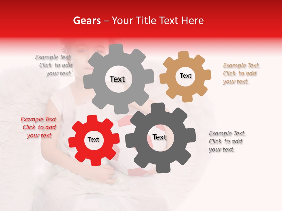 Child Wings Boy PowerPoint Template