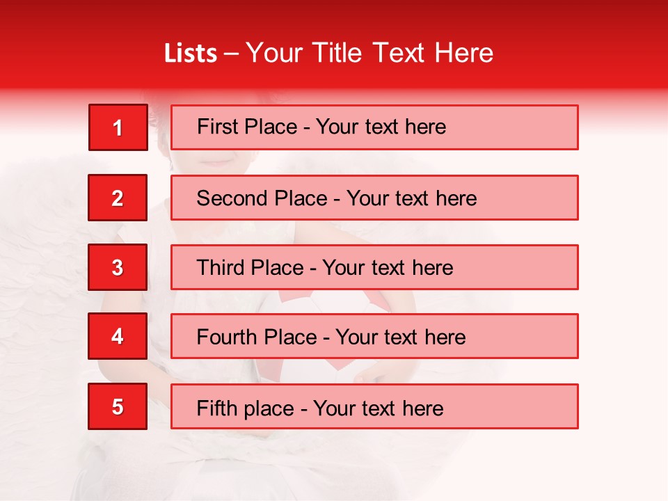 Child Wings Boy PowerPoint Template