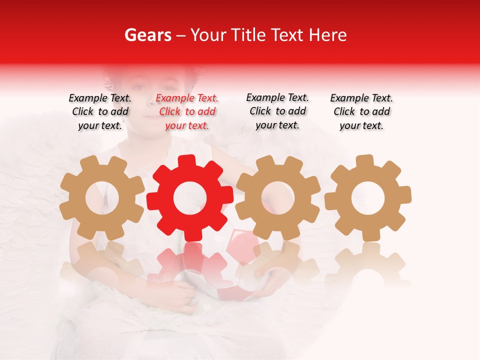 Child Wings Boy PowerPoint Template