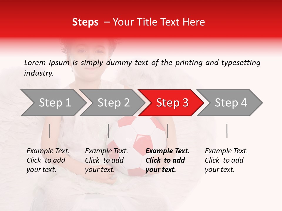Child Wings Boy PowerPoint Template
