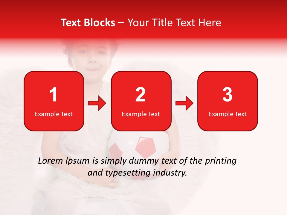 Child Wings Boy PowerPoint Template