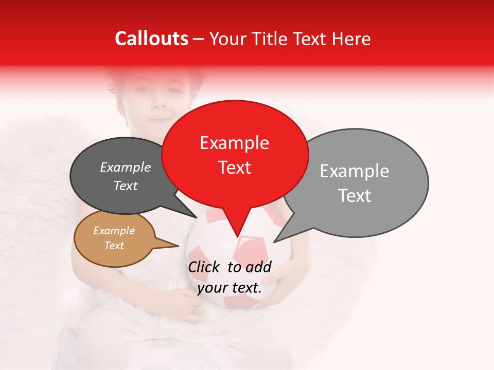 Child Wings Boy PowerPoint Template