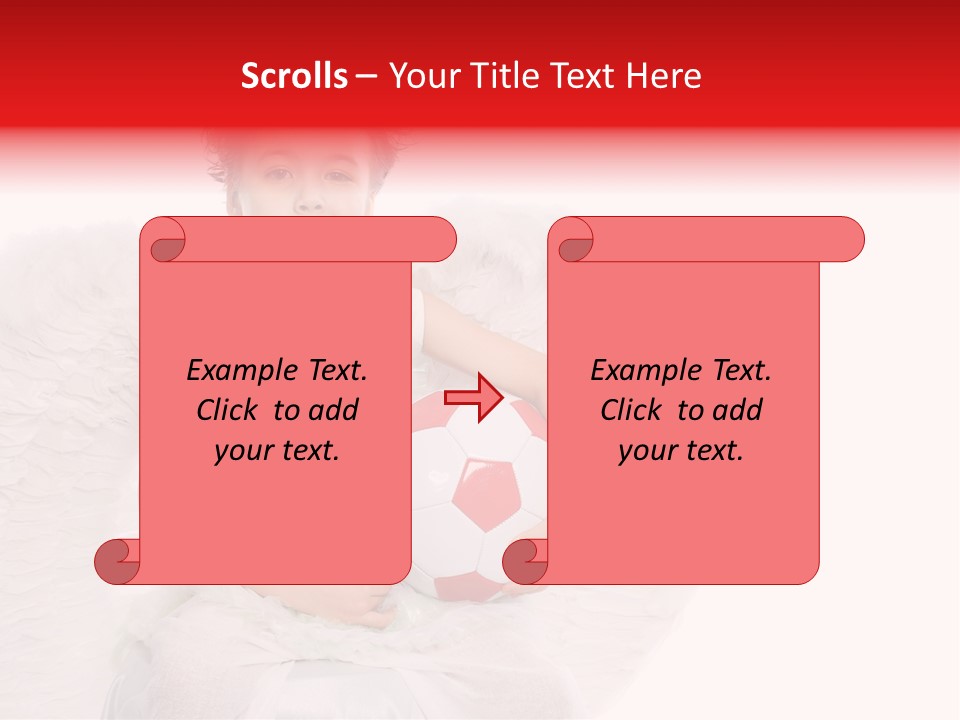 Child Wings Boy PowerPoint Template