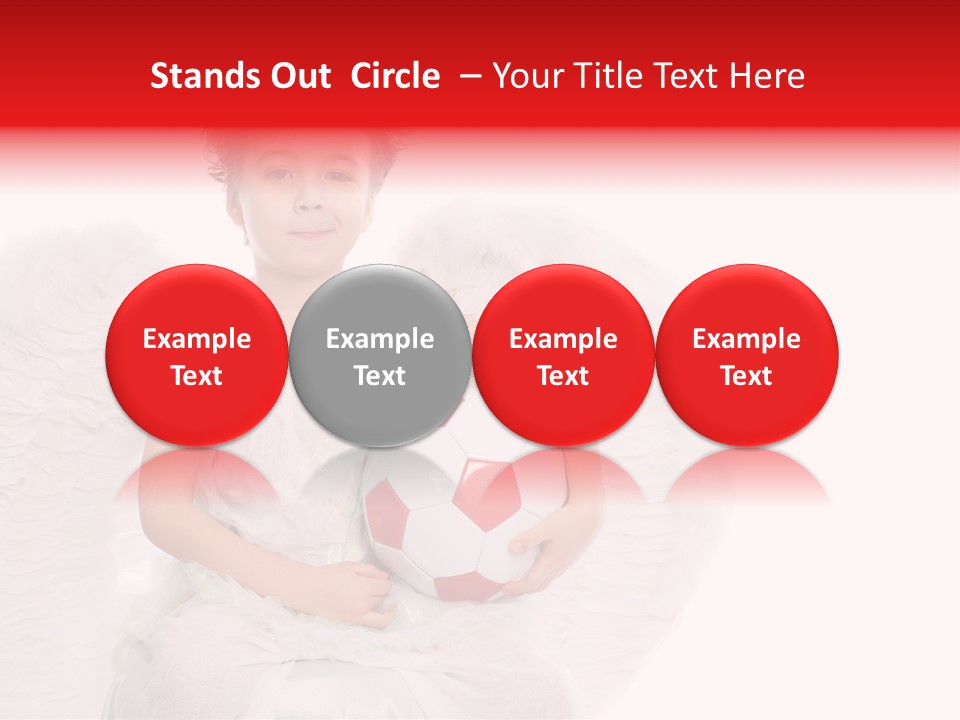 Child Wings Boy PowerPoint Template