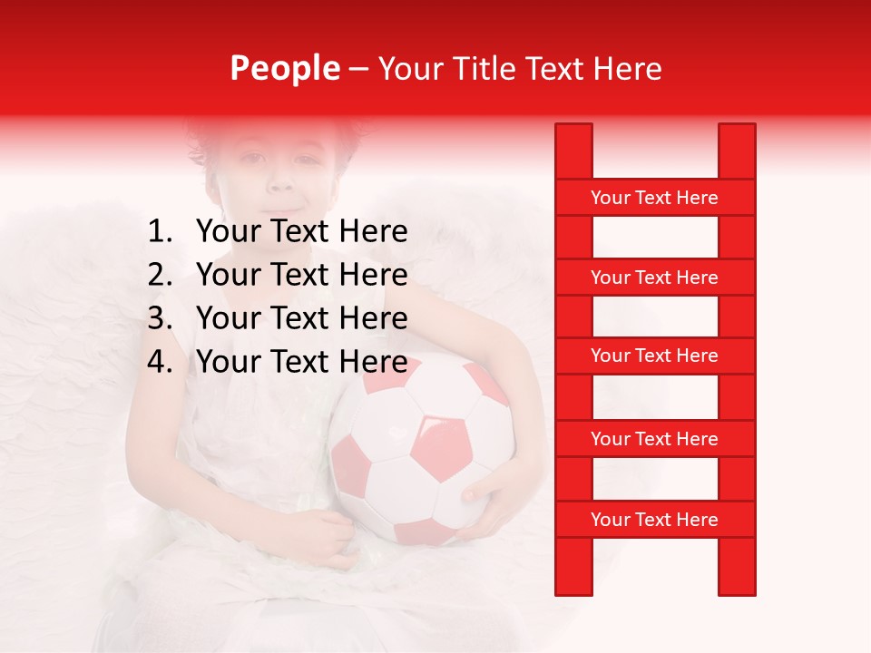 Child Wings Boy PowerPoint Template