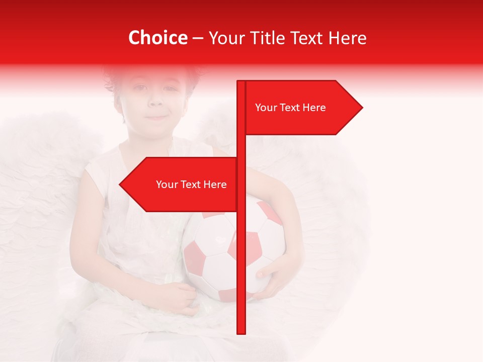 Child Wings Boy PowerPoint Template