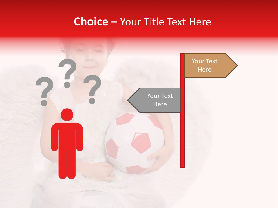 Child Wings Boy PowerPoint Template