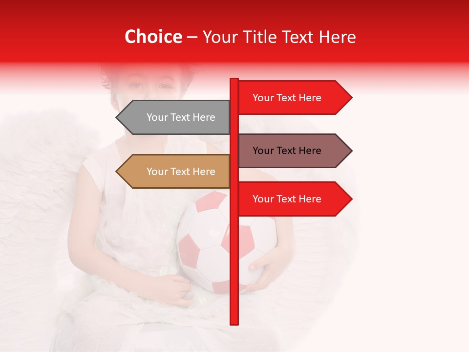 Child Wings Boy PowerPoint Template