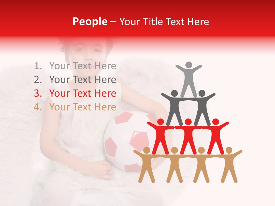 Child Wings Boy PowerPoint Template