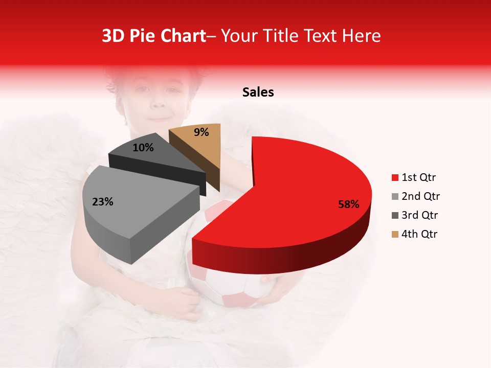 Child Wings Boy PowerPoint Template