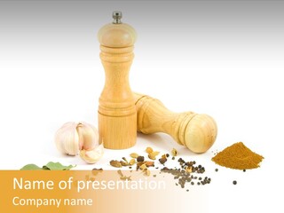 Flavor Seasoning Cardamome PowerPoint Template