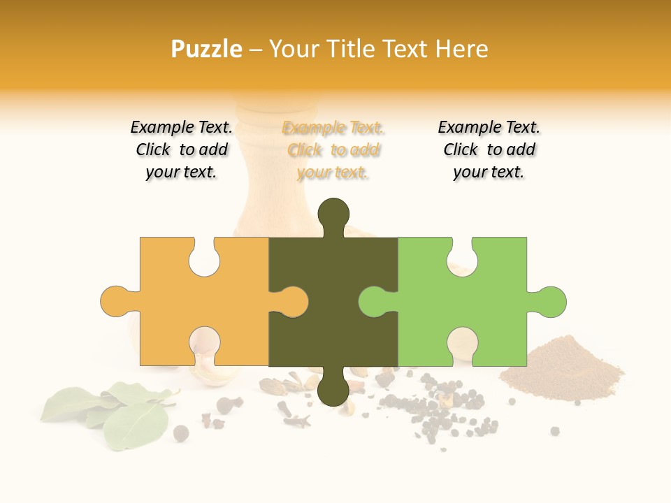 Flavor Seasoning Cardamome PowerPoint Template