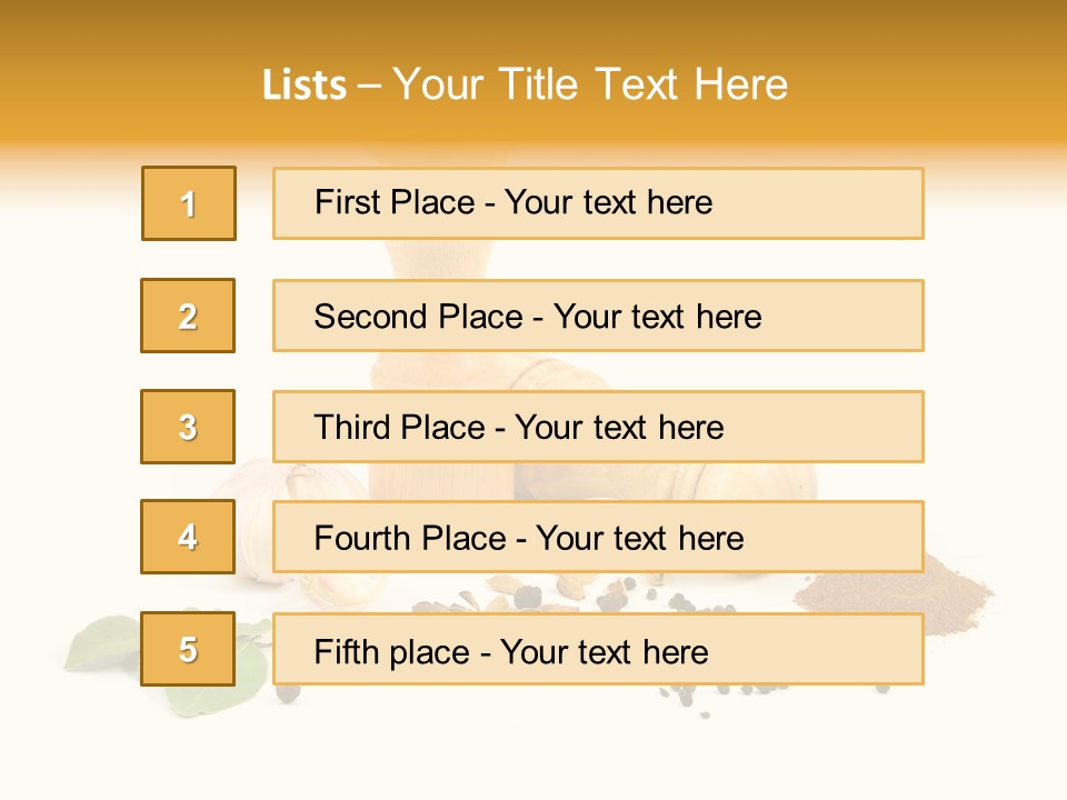 Flavor Seasoning Cardamome PowerPoint Template