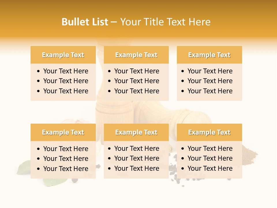 Flavor Seasoning Cardamome PowerPoint Template