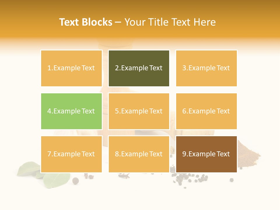 Flavor Seasoning Cardamome PowerPoint Template
