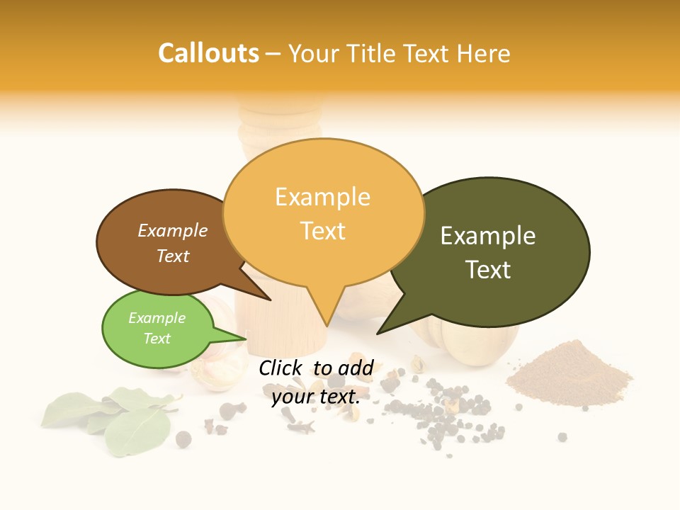 Flavor Seasoning Cardamome PowerPoint Template