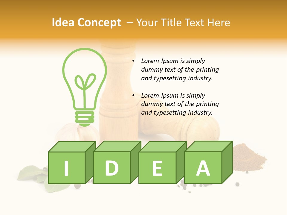 Flavor Seasoning Cardamome PowerPoint Template