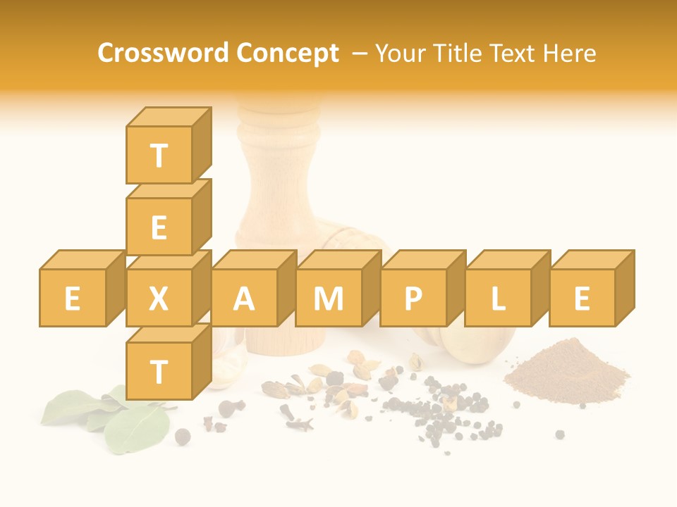 Flavor Seasoning Cardamome PowerPoint Template