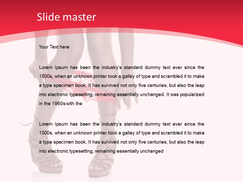 Shoes White Female PowerPoint Template