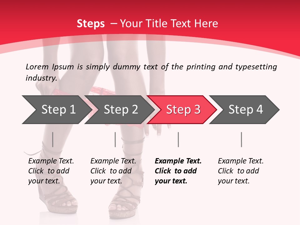 Shoes White Female PowerPoint Template