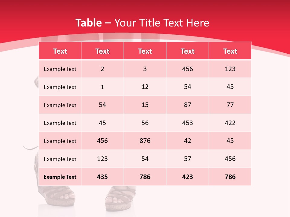 Shoes White Female PowerPoint Template