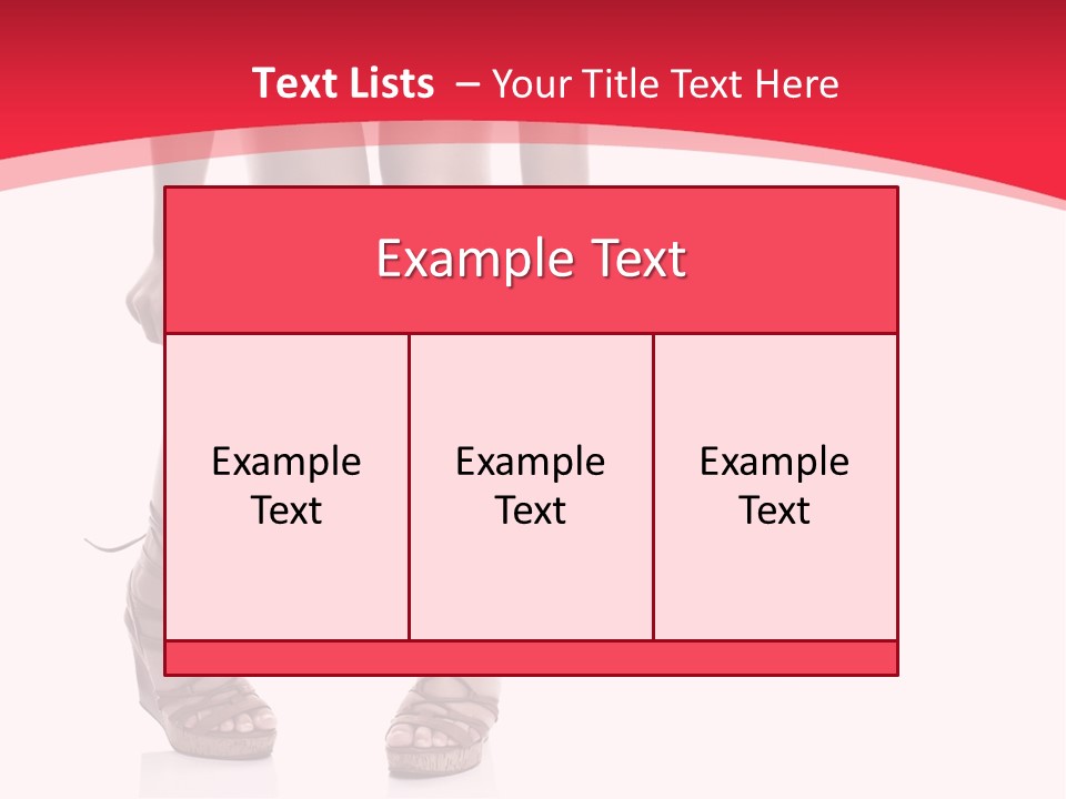 Shoes White Female PowerPoint Template