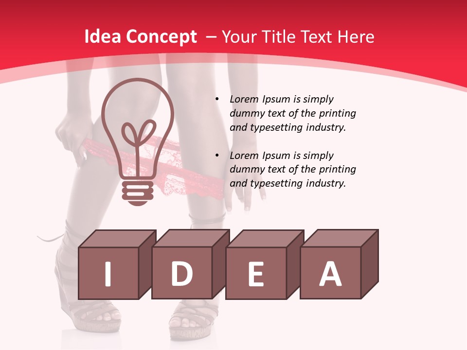 Shoes White Female PowerPoint Template