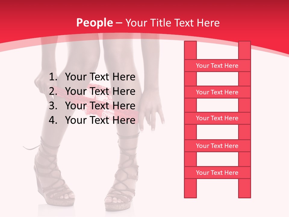 Shoes White Female PowerPoint Template
