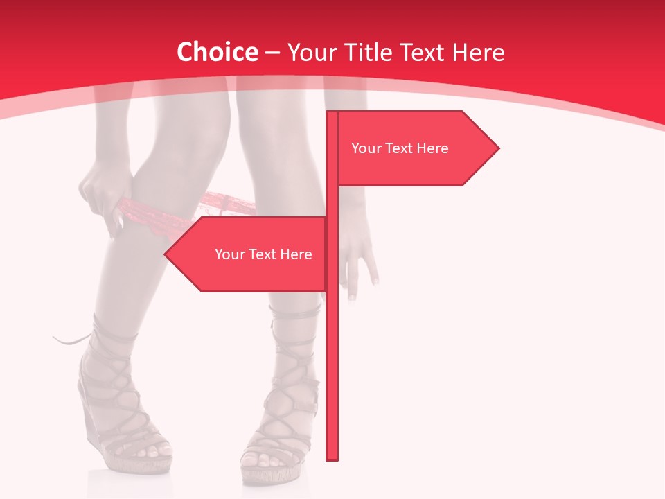 Shoes White Female PowerPoint Template