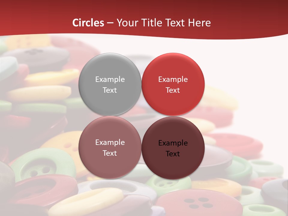 Textile Pool Buttons PowerPoint Template